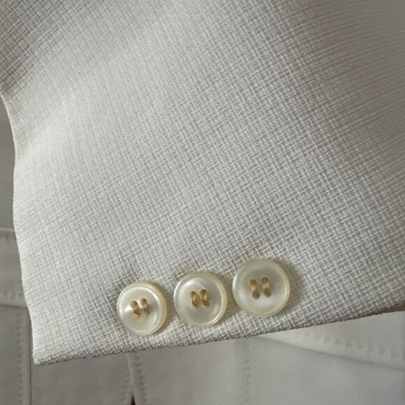 Vtg 60s Mens Kingsridge 42R Cream USA Fort Worth Made Sport Coat Suit Jacket - Picture 5 of 14